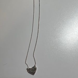 Kendra Scott Ari Heart Silver Pendent Necklace